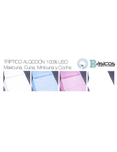 Triptico Maxicuna 100% Algodón (3 Piezas) 70X140 cm.